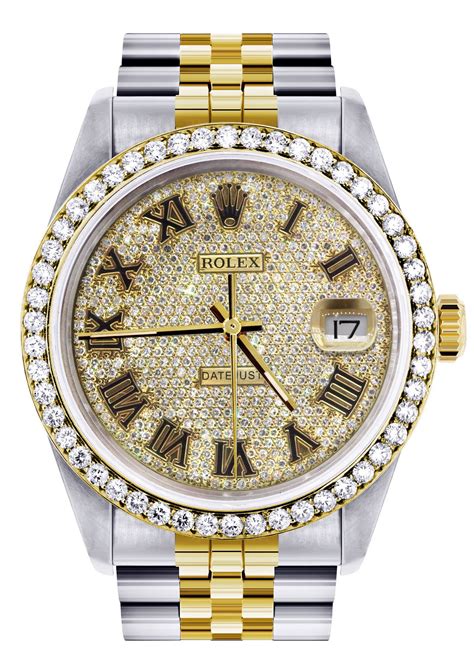 rolex women's gold diamond watch|Rolex female with diamonds.